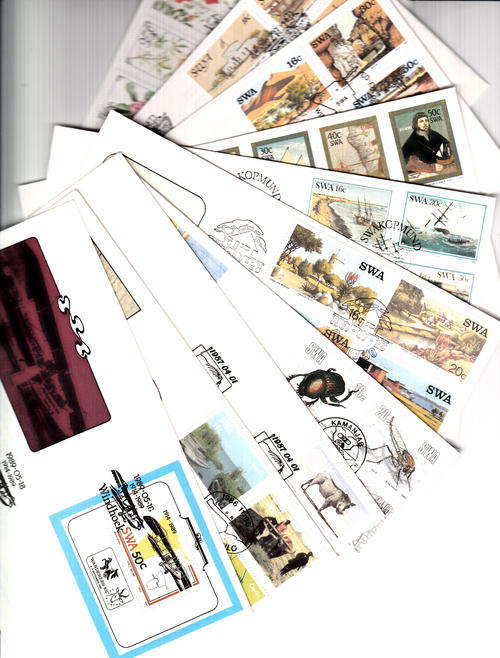 South West Africa 9 fine first day covers all different