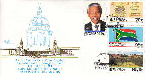 South Africa very fine Mandela Inauguration First Day Cover