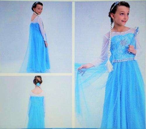Elsa Frozen Dress-Up Costume  - Age 4-6