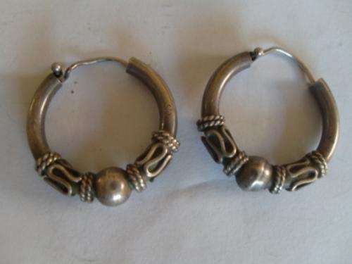 AWESOME!!! LARGE STERLING SILVER LOOP EARINGS