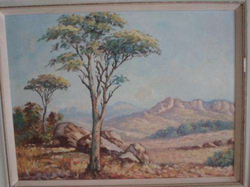 SUPERB!!  VERDI OIL ON BOARD OF A LANDSCAPE   590 X 440mm   CIRCA 1950's