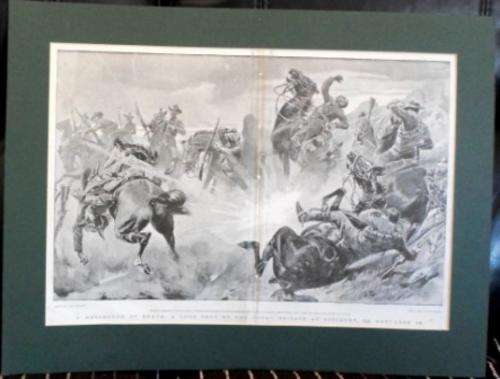 WOW!! 1899 BOER WAR PRINT TITLED "A MESSANGER OF DEATH