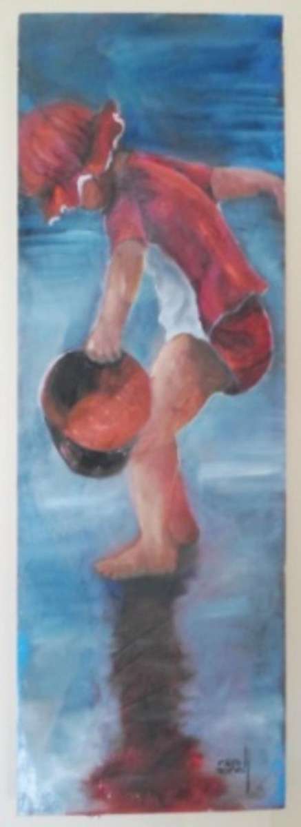 BEAUTIFUL!!! LARGE ACRYLIC ON CANVAS BY CAROL NORVALL 760 X 255mm R2500