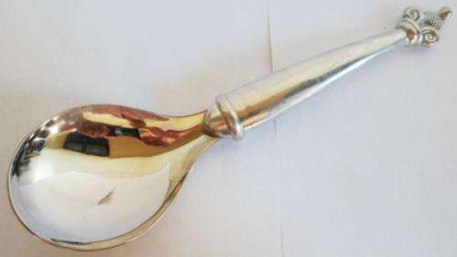 LARGE!! CARROL BOYES CROWN PATTERN SERVING SPOON EXCELLENT CONDITION