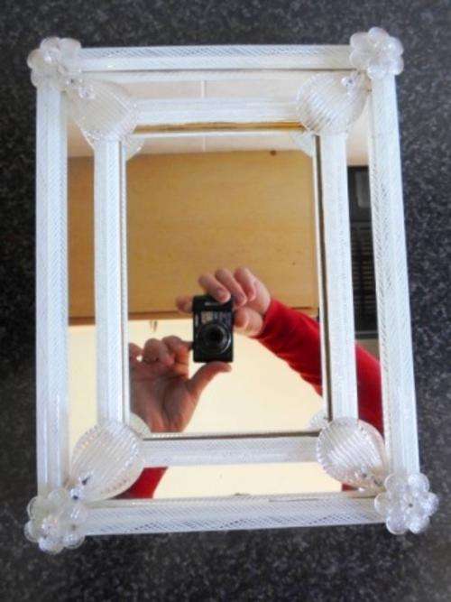 SPECTACULAR!! VINTAGE MURANO GLASS TABLE & WALL MIRROR IN 1 CIRCA 1930's VALUE R2500