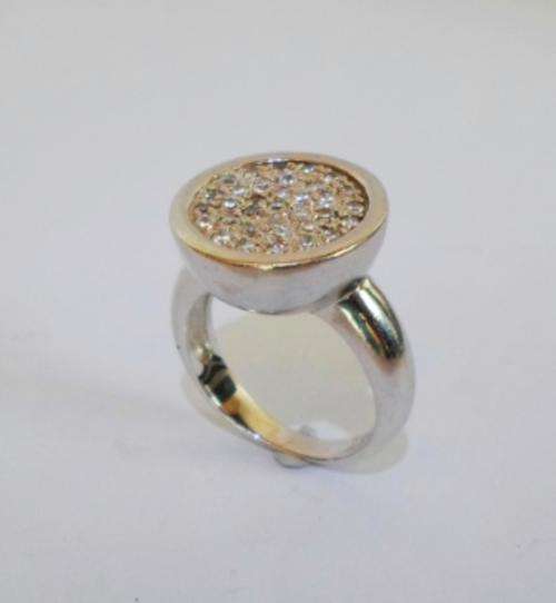 MAGNIFICENT!! STERLING SILVER & MULTIPLE CZ RING WHAT A MASTERPIECE!! SIZE O