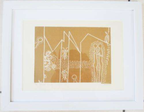 WOW!! WALTER BATISS LITHO TITLED "THE LOCUST SWARM" 245 X 180mm VALUE R4500