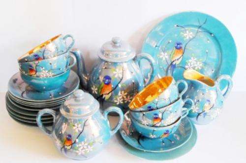 SPECTACULAR!! 1930's NIPPON  LUSTER WARE TEA SET PERFECT CONDITION!!