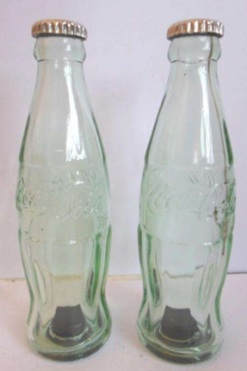 AWESOME!! SMALL COCA-COLA BOTTLE SALT & PEPPER SHAKERS
