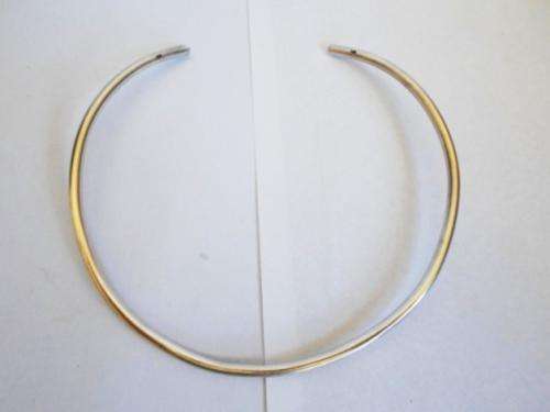 WOW!! CHUNKY SOLID VINTAGE STERLING SILVER CHOKER 130mm X 120mm X 4mm 42.6gr