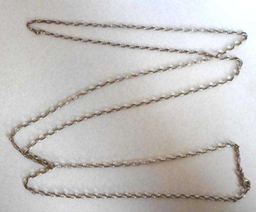 WOW!! WOW!! STUNNING VINTAGE DAINTY EXTRA LENGTH ITALIAN STERLING SILVER CHAIN 1125mm X 2mm 8.5gr