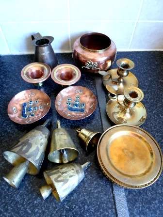 WOW!! COLLECTION OF VINTAGE COPPER & BRASS ITEMS WOW!! WOW!!