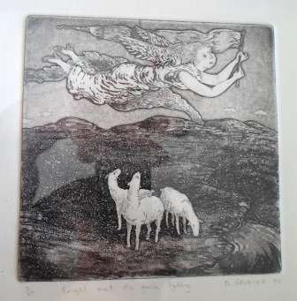 WOW!! DIRK GROBLER "ENGEL MET DIE GOEIE TYDING" ETCHING 7/30 DATED '92 VALUE R1500 WOW!! WOW!!