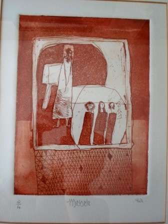 WOW!! EARLY MICHELE ROLSTONE  ETCHING 2/4 DATED '82 VALUE R1000 WOW!! WOW!!