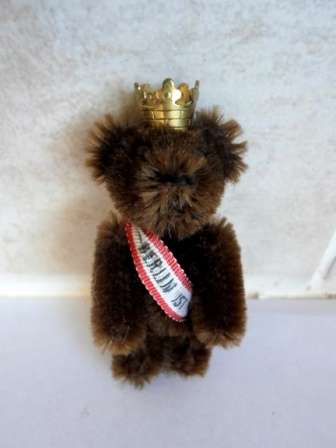 LOVELY!! VINTAGE SCHUCO MINIATURE ARTICULATED BERLIN BEAR WOW!! WOW!!!