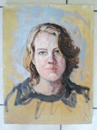 WOW!! GORGEOUS VINTAGE PORTRAIT OIL ON CANVAS UNSIGNED  600 X 450mm BEAUTIFULLY PAINTED WOW!!!