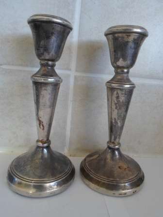 WOW!! 1961 BIRMINGHAM SILVER CANDLE STICKS 265,3g!! WOW!! WOW!!