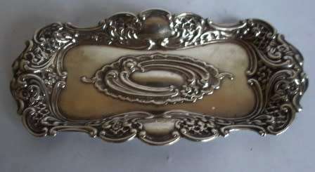 STUNNING 1901 BIRMINGHAM SILVER PIN TRAY WITH AMAZING DETAIL BY W.T.H   21,5g WOW!!
