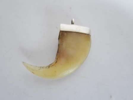 WOW!! VINTAGE STERLING SILVER LION CLAW PENDANT  2,6g  WOW!! WOW!!