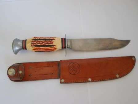 WOW!! VERY NICE VINTAGE HUNTING DAGGER WITH SCABBARD WOW!!