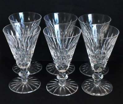 WOW!! 6 X VINTAGE WATERFORD CRYSTAL TRAMORE PATTERN PORT WINE GLASSES WOW!!