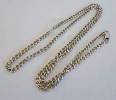 WOW!! VINTAGE EXTRA THICK & STRONG STERLING SILVER CHAIN 28,5g, 700 X 4 X 3mm WOW!!
