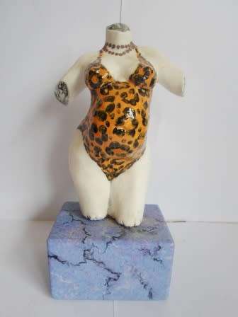 WOW!! GORGEOUS CAROL HAYWARD FELL "CLASSICAL KITSCH" CERAMIC SCULPTURE AMAZING PIECE!!
