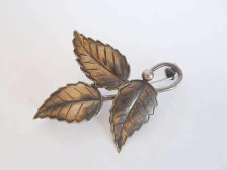 RARE!! VINTAGE JOHN LAURITZEN DENMARK STERLING SILVER BROOCH  4,4g  WOW!! WOW!!