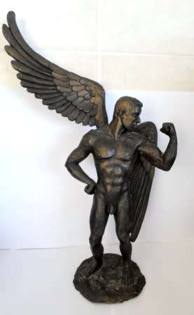 WOW!! PHILLIP DILLON BARRETT "FLEXING ANGEL" POLYCARBONATE RESIN SCULPTURE ONLY 1 MADE VALUE R6500