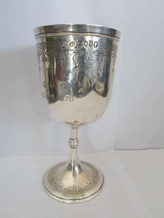 MAGNIFICENT!! 1873 LONDON SILVER CHALICE BY WILLIAM EVANS 91,3g WOW!! WOW!