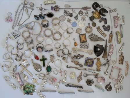 WOW!! COLLECTION OF 130 VINTAGE & NEW STERLING SILVER PIECES 483g WOW!! WOW!!
