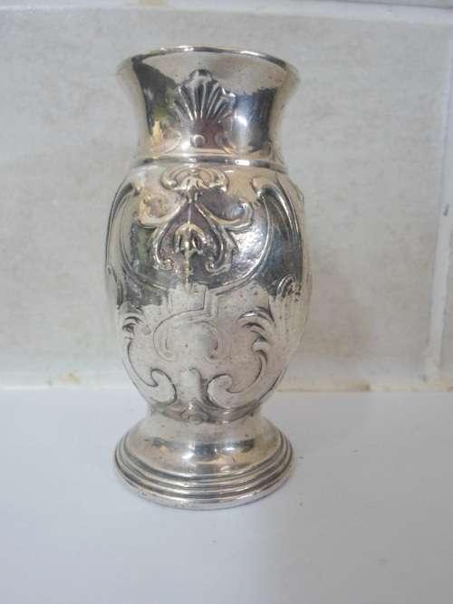 EXQUISITE!! SMALL VINTAGE CHRISTOFLE SILVER PLATED VASE CIRCA 1920's WOW!!  WOW