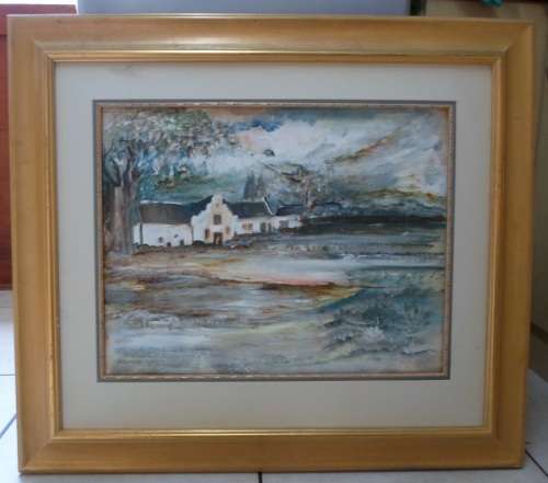 GORGEOUS!! JOHAN TALJAARD STELLENBOSCH MIXED MEDIA  590 X 465mm BEAUTIFULL PAINTING!! WOW!!