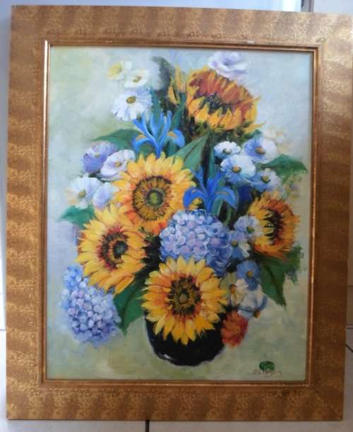 LOVELY!! STILLIFE OIL ON BOARD BY J.L. MEYER 590 X 480mm STUNNING WOW!!