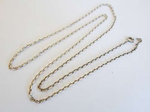 EXCEPTIONAL!! VINTAGE EXTRA LENGTH STERLING SILVER FANCY LINK CHAIN 11,8g  700 X 2mm WOW!!