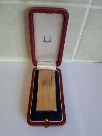 WOW!! VINTAGE DUNHILL 800 SOLID GILT SILVER LIGHTER WITH CASE  86,0g  VALUE R2500