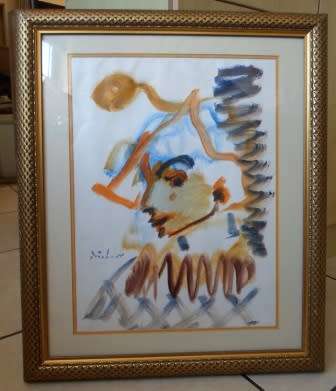 WOW!!!! KARL BUCHNER OIL ON PAPER OF CLOWN 500 X 370mm VALUE R12500