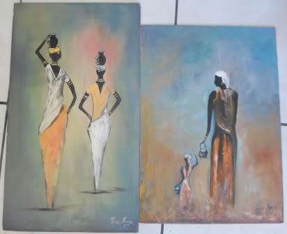 WOW!! 2 X ERIC KAYE OIL ON BOARDS 710 X 410mm & 610 X 440mm VALUE R3000 WOW!!