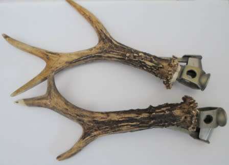 AMAZING!! VINTAGE PAIR OF STAG HORN CIGAR CUTTERS CIRCA 1940's WOW!