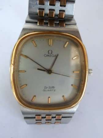 WOW!! VINTAGE OMEGA DE VILLE CAL.1338 MENS QUARTZ WATCH NOT WORKING!!
