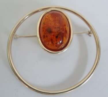 SPECTACULAR!! HUGE 1991 LONDON SILVER COGNAC BALTIC AMBER BROOCH  14,5g VALUE R1895 WOW!!