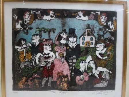 INVESTMENT!!!! RARE!! MICHELLE D'ARGENT ETCHING "THE WEDDING" 6/50   320 X 250mm VALUE R3500