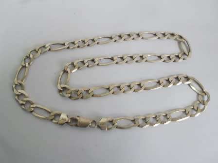 WOW!! EXTRA STRENGTH VINTAGE ITALIAN STERLING SILVER CHAIN 565 X 9mm  32,7g WOW!! WOW!!