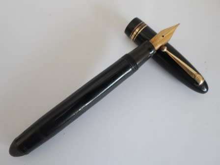 WOW!!! VINTAGE 1950's SWAN BLACK FOUNTAIN PEN WITH EXTRA LARGE 14ct NIB WOW!!
