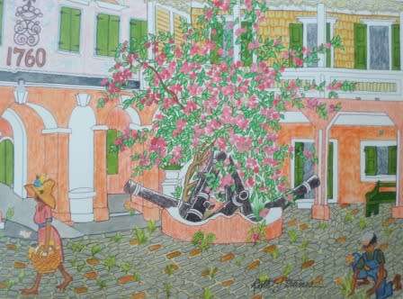 AMAZING!! AMERICAN ARTIST RUTH G STRAUSS GOUACHE ON PAPER  440 X 360mm  VALUE R3500