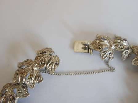 EXQUISITE!! STERLING SILVER, MARCASITE BRACELET CIRCA 1950's 20,1g VALUE R1200 WOW!!