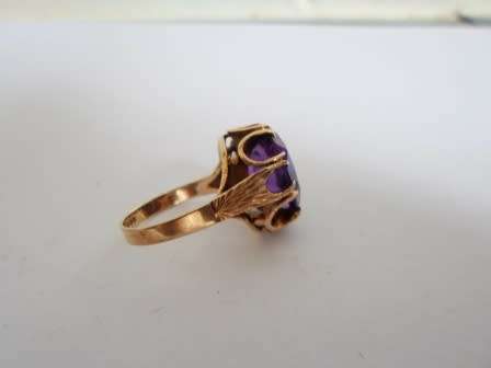 BREATHTAKING!! BIRMINGHAM 9ct GOLD 5,00ct AMETHYST RING BY W&G   4,0g  VALUE R4500  STUNNING!!