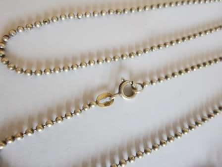 AMAZING!! LARGE & SMALL VINTAGE STERLING SILVER BALL CHAINS 37,6g GORGEOUS  WOW!!
