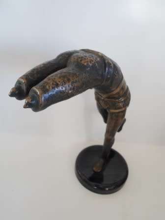 INCREADIBLE!! HEAVY ABTRACT BRONZE OF MALE FIGURE AMAZING PIECE!! WOW!!