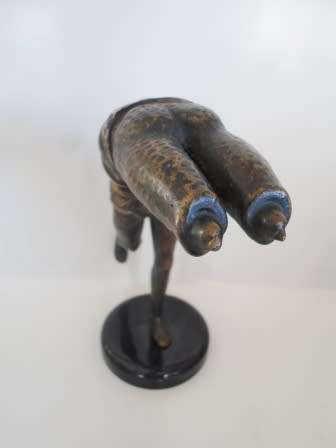 INCREADIBLE!! HEAVY ABTRACT BRONZE OF MALE FIGURE AMAZING PIECE!! WOW!!